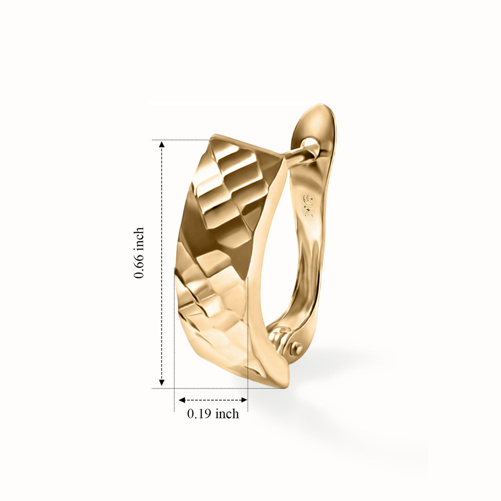 9K Yellow Gold Hoop Earring_8588272_4