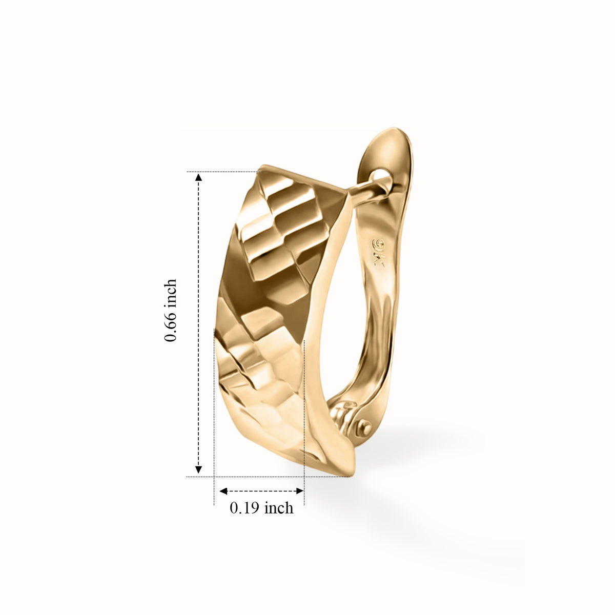 9K Yellow Gold Hoop Earring 8588272 5