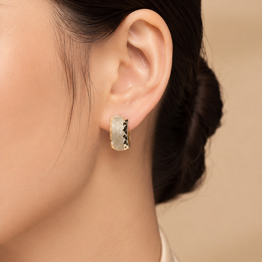 9K Yellow Gold Hoop Earring 8588273 1