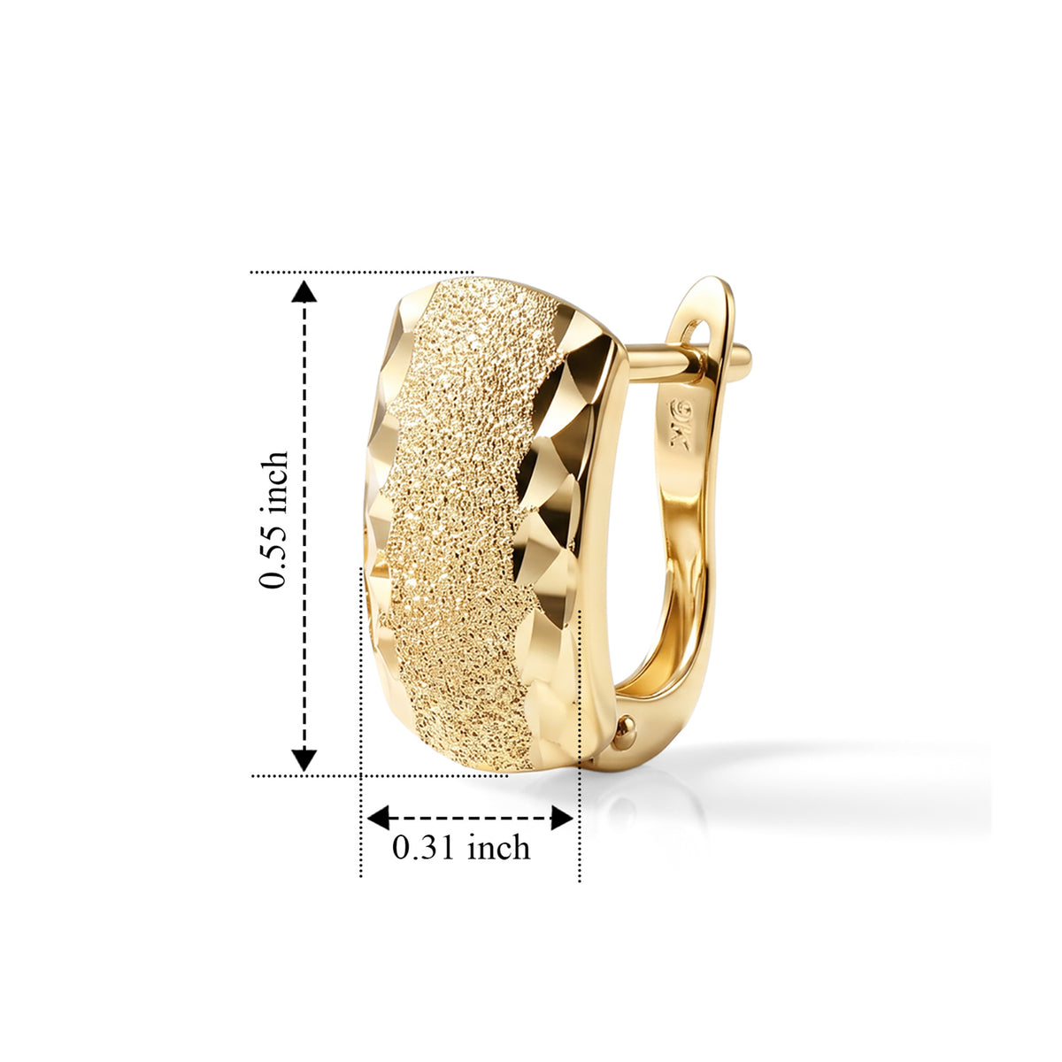 Live From Vicenza - CLOSE OUT DEAL - 9K Yellow Gold Hoop Earring with French Clip 8588273 6