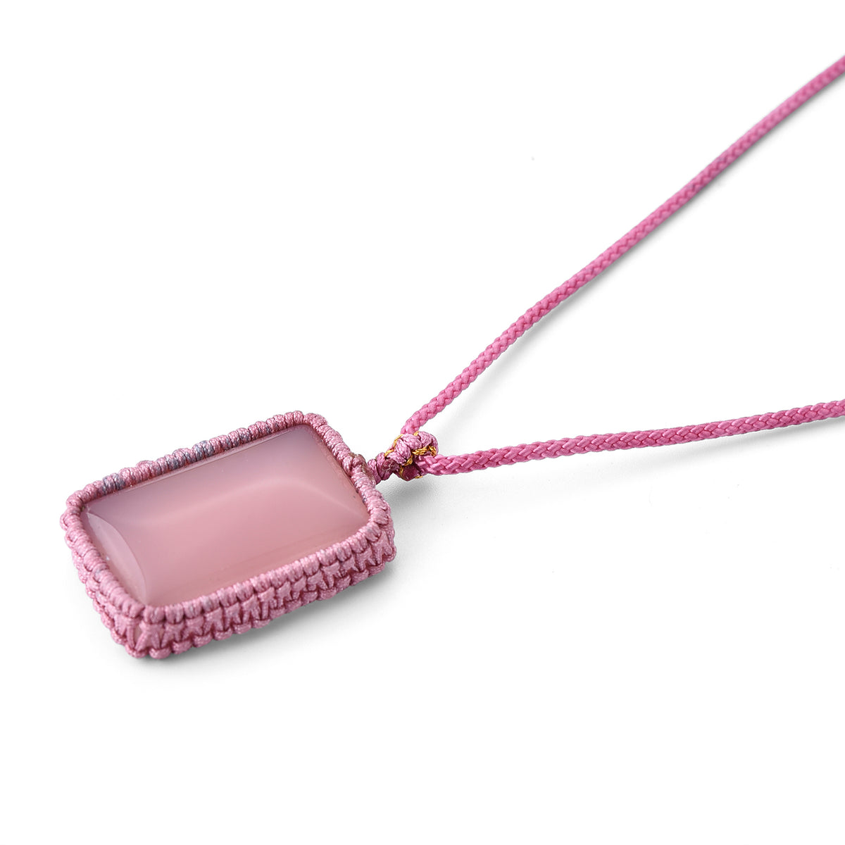 Pink Dyed Chalcedony Adjustable Solitaire Necklace 40.00 Ct. V32518085 4