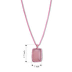Pink Dyed Chalcedony Stone Necklace  40.000  Ct._8588278_5