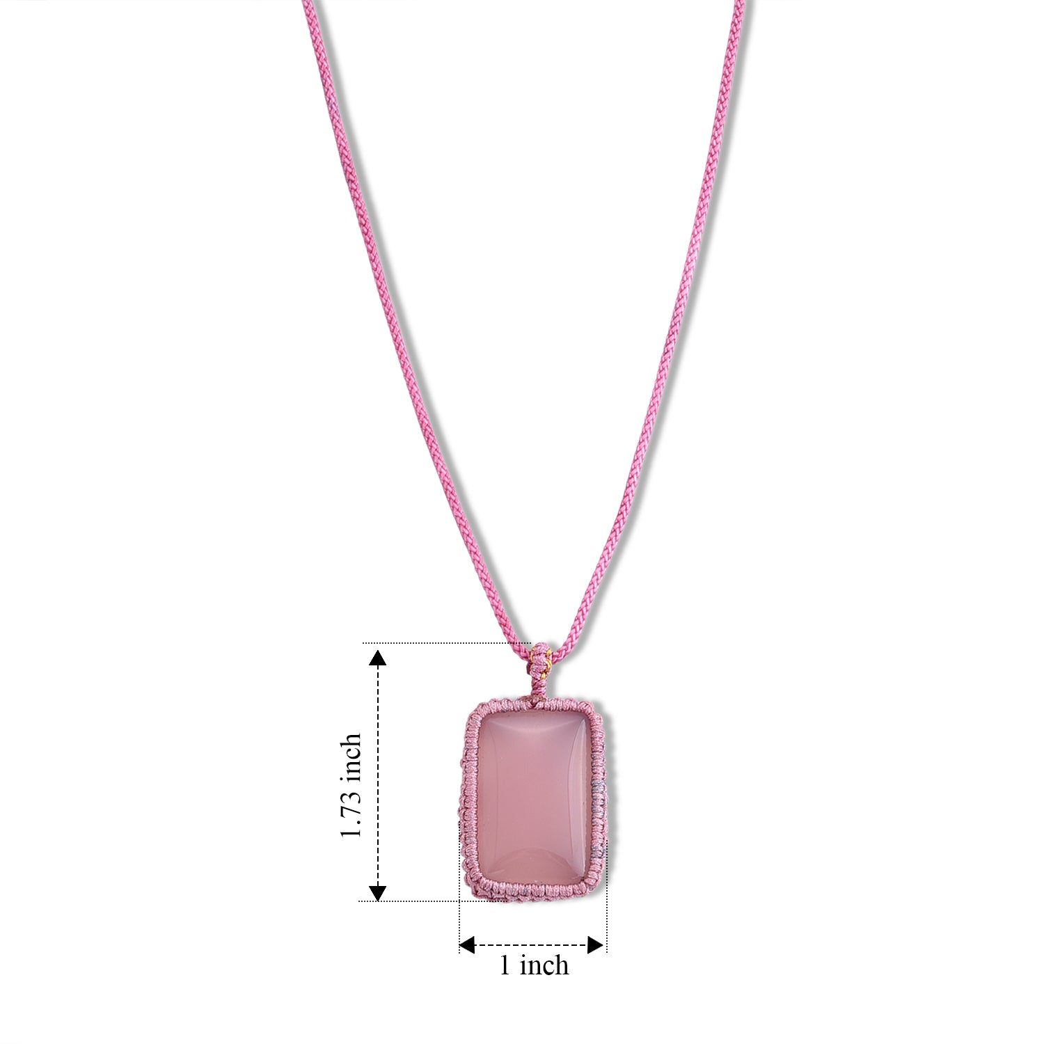 Pink Dyed Chalcedony Adjustable Solitaire Necklace 40.00 Ct. V32518085 6