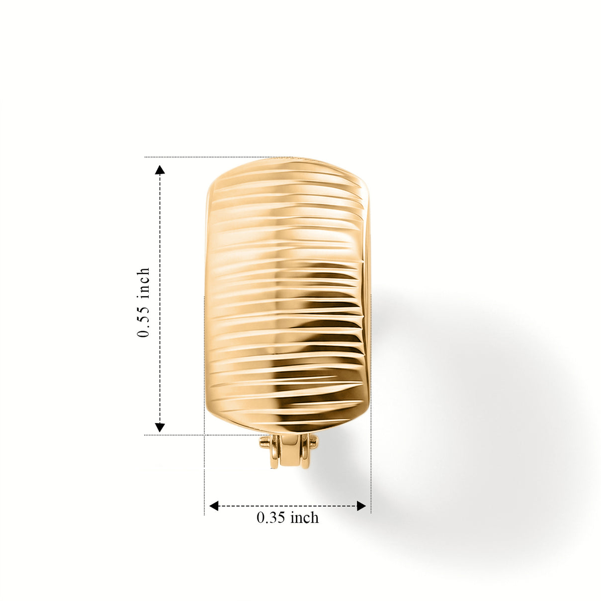 9K Yellow Gold Hoop Earring 8588299 4