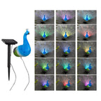 Peacock Design LED Solar Wall Light (12 x 8.5 x 20cm) - Multi Color_8588561