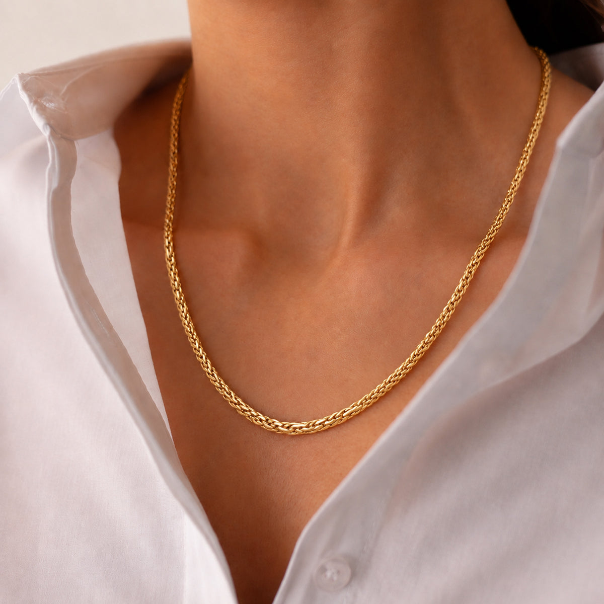 LAST CHANCE Maestro Collection - 9K Yellow Gold Necklace (Size - 20), Gold Wt 6.40 Gms V32564292 6