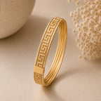 Maestro Collection - 9K Yellow Gold Greek Key Stretchable Bracelet (Size - 7-10 inch)_8588632_1