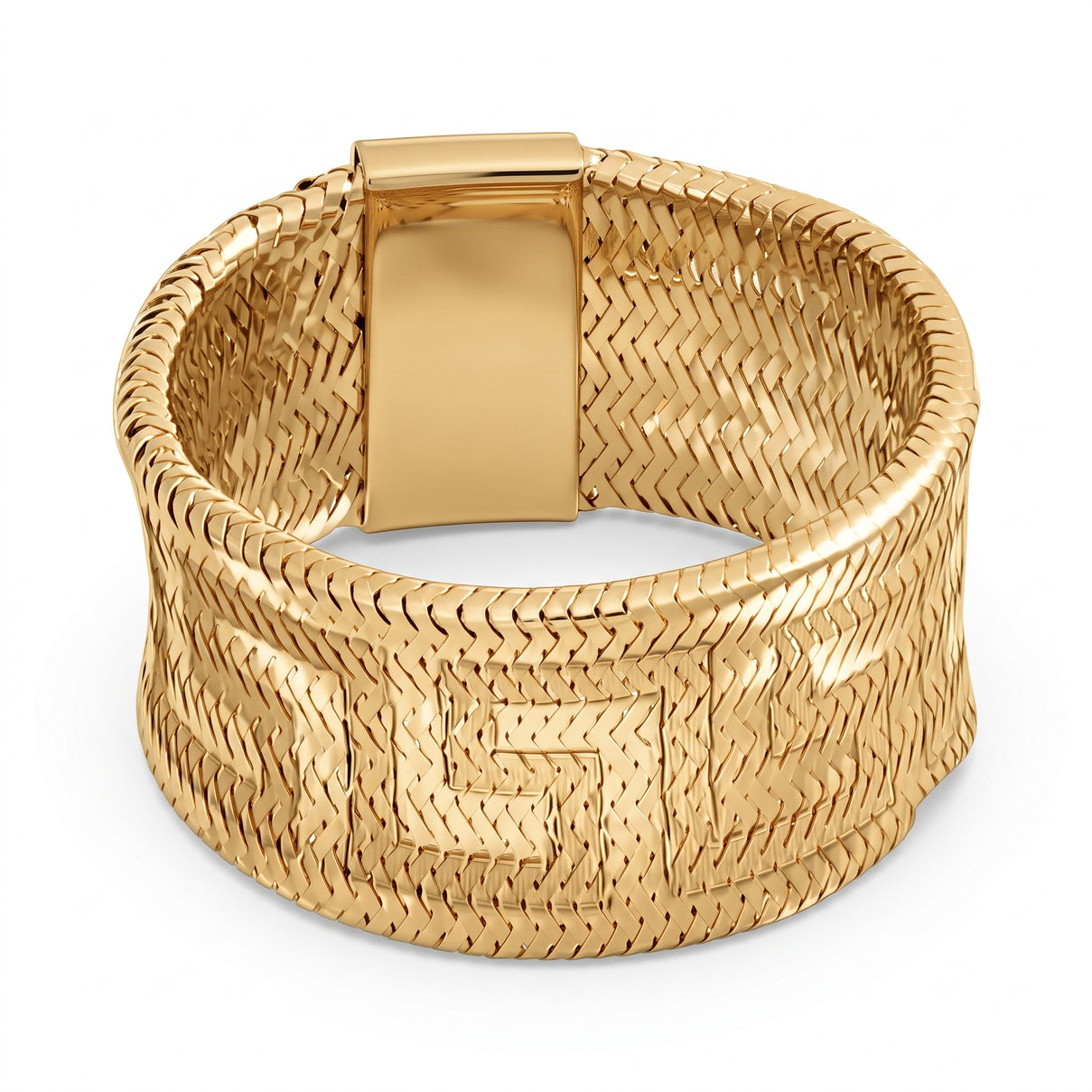 Maestro Collection 9K Yellow Gold Stretchable Ring (Size L TO P) Medium 8588633 0