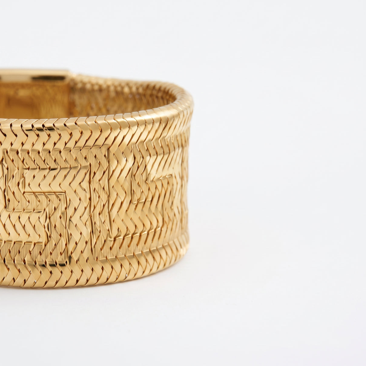 Maestro Collection 9K Yellow Gold Stretchable Ring (Size L TO P) Medium 8588633 3
