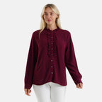 La Marey Patterned Blouse (Size - XL) - Burgundy_8589270_4