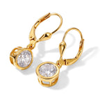 Luxuriant - Lab Grown Diamond (SI/G-H) Solitaire Earring with Lever Back in 18K Vermeil Yellow Gold Plated Sterling Silver 2.00 Ct._8590259_3