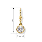 Luxuriant - Lab Grown Diamond (SI/G-H) Solitaire Earring with Lever Back in 18K Vermeil Yellow Gold Plated Sterling Silver 2.00 Ct._8590259_4