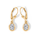 Luxuriant - Lab Grown Diamond (SI/G-H) Solitaire Lever Back Earring in 18K Vermeil Yellow Gold Plated Sterling Silver 2.00 Ct._8590261