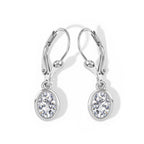 Luxuriant - Lab Grown Diamond (SI/G-H) Solitaire Lever Back Earring in Rhodium Overlay Sterling Silver 2.00 Ct._8590262