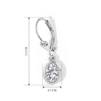 Luxuriant - Lab Grown Diamond (SI/G-H) Solitaire Lever Back Earring in Rhodium Overlay Sterling Silver 2.00 Ct._8590262_5
