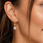 Luxuriant - Lab Grown Diamond (SI/G-H) Solitaire Lever Back Earring in 18K Vermeil Yellow Gold Plated Sterling Silver 2.00 Ct._8590263_1