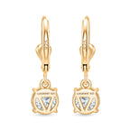 Luxuriant - Lab Grown Diamond (SI/G-H) Solitaire Lever Back Earring in 18K Vermeil Yellow Gold Plated Sterling Silver 2.00 Ct._8590263_4
