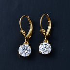 Luxuriant - Lab Grown Diamond (SI/G-H) Solitaire Lever Back Earring in 18K Vermeil Yellow Gold Plated Sterling Silver 2.00 Ct._8590263_6