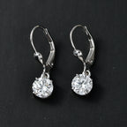 Luxuriant - Lab Grown Diamond (SI/G-H) Solitaire Lever Back Earring in Rhodium Overlay Sterling Silver 2.00 Ct._8590264_6