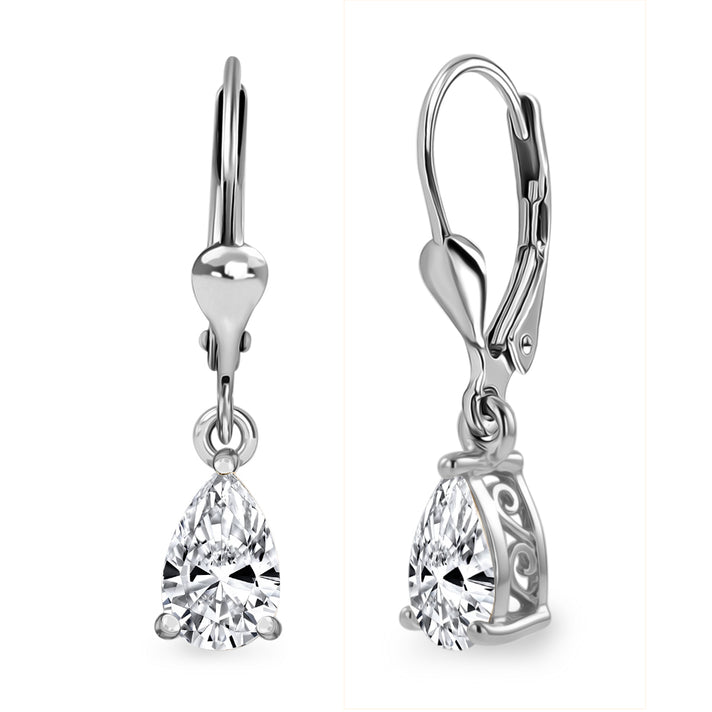 Luxuriant - Lab Grown Diamond (SI-G-H) Earring with Lever Back in Rhodium Overlay Sterling Silver 1.50 Ct. 8590266 1