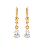 Luxuriant - Lab Grown Diamond (SI/G-H) Pear Cut Solitaire Earring with Lever Back in 18K Vermeil Yellow Gold Plated Sterling Silver 1.00 Ct._8590267