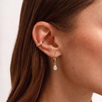 Luxuriant - Lab Grown Diamond (SI/G-H) Pear Cut Solitaire Earring with Lever Back in 18K Vermeil Yellow Gold Plated Sterling Silver 1.00 Ct._8590267_4