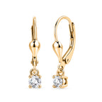 Luxuriant - Lab Grown Diamond (SI/G-H) Solitaire Lever Back Earring in 18K Vermeil Yellow Gold Plated Sterling Silver 0.25 Ct._8590269