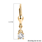Luxuriant - Lab Grown Diamond (SI/G-H) Solitaire Lever Back Earring in 18K Vermeil Yellow Gold Plated Sterling Silver 0.25 Ct._8590269_7