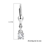 Luxuriant - Lab Grown Diamond (SI/G-H) Solitaire Lever Back Earring in Rhodium Overlay Sterling Silver 0.25 Ct._8590270_8