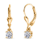 Luxuriant - Lab Grown Diamond (SI/G-H) Solitaire Lever Back Earring in 18K Vermeil Yellow Gold Plated Sterling Silver 0.50 Ct._8590271