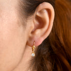 Luxuriant - Lab Grown Diamond (SI/G-H) Solitaire Lever Back Earring in 18K Vermeil Yellow Gold Plated Sterling Silver 0.50 Ct._8590271_1