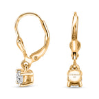 Luxuriant - Lab Grown Diamond (SI/G-H) Solitaire Lever Back Earring in 18K Vermeil Yellow Gold Plated Sterling Silver 0.50 Ct._8590271_3