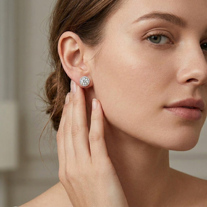 Luxuriant - Lab Grown Diamond (SI/G-H) Stud Earring with Push Post in 18K Vermeil Yellow Gold Plated Sterling Silver 2.00 Ct. 8590273 2