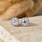 Luxuriant - Lab Grown Diamond (SI/G-H) Solitaire Stud Earring with Push Post in Rhodium Overlay Sterling Silver 2.00 Ct._8590274_2