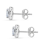 Luxuriant - Lab Grown Diamond (SI/G-H) Solitaire Stud Earring with Push Post in Rhodium Overlay Sterling Silver 2.00 Ct._8590274_3