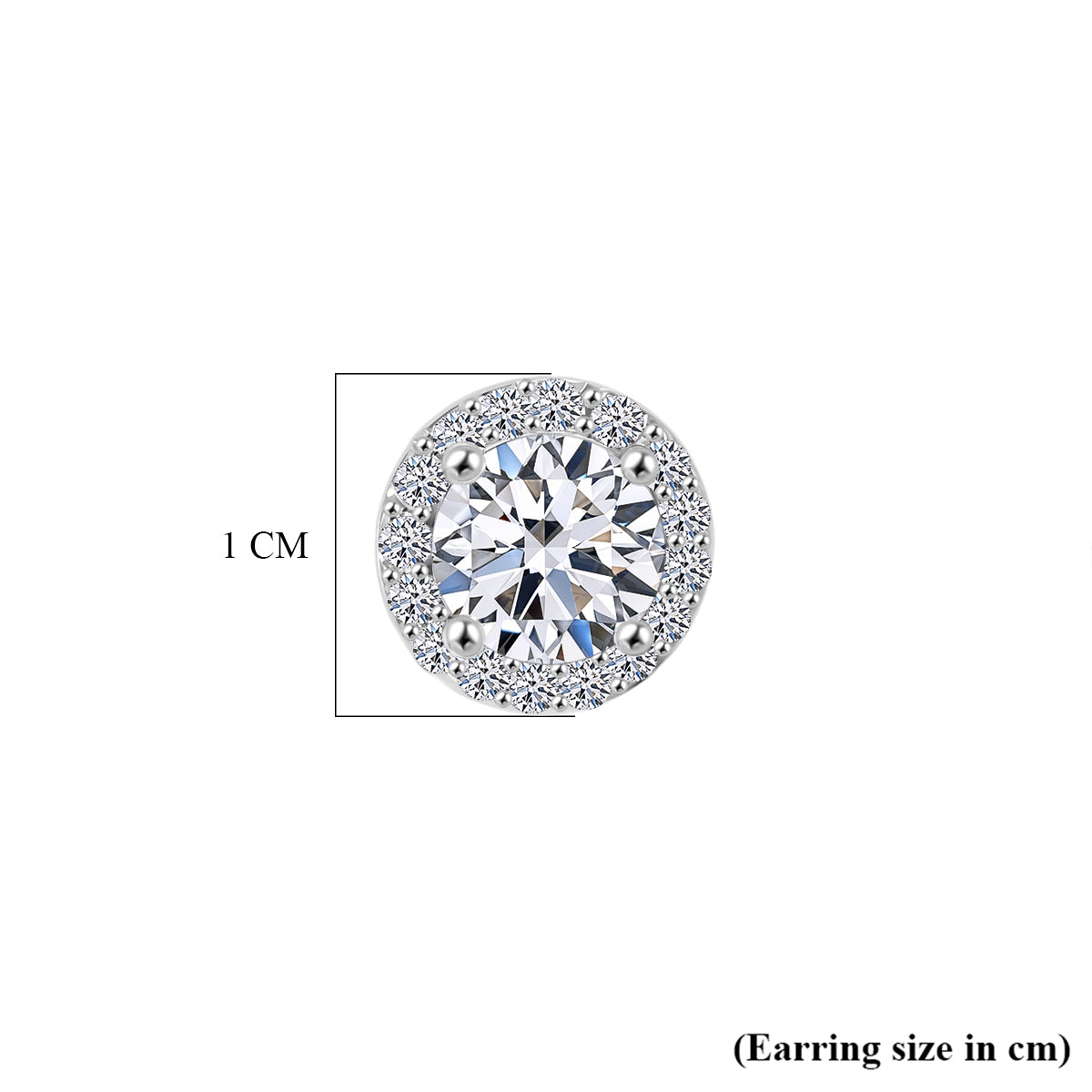 Luxuriant - Lab Grown Diamond (SI/G-H) Solitaire Stud Earring with Push Post in Rhodium Overlay Sterling Silver 2.00 Ct. 8590274 5