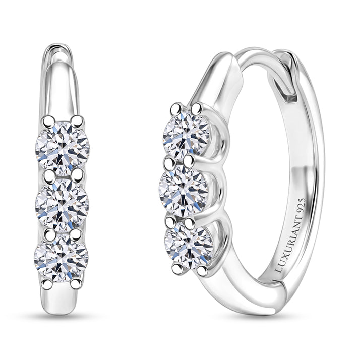Luxuriant - Lab Grown Diamond (SI/G-H) Hoop Earring with Clasp in 18K Vermeil Yellow Gold Plated Sterling Silver 1.00 Ct. 8590276 1