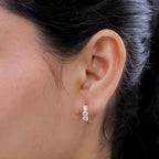 Luxuriant - Lab Grown Diamond (SI/G-H) Hoop Earring with Clasp in 18K Vermeil Yellow Gold Plated Sterling Silver 1.00 Ct._8590276_1