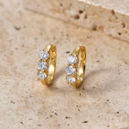 Luxuriant - Lab Grown Diamond (SI/G-H) Hoop Earring with Clasp in 18K Vermeil Yellow Gold Plated Sterling Silver 1.00 Ct._8590276_2