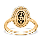 D'Joy - Ammolite & Natural White Diamond Halo Ring in 18K Vermeil Yellow Gold Plated Sterling Silver 2.47 Ct._8590588_4