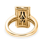 Luxuriant - Ammolite & Lab Grown Diamond (SI/G-H) Prismatic Ring in 18K Vermeil Yellow Gold Plated Sterling Silver 1.20 Ct._8590605_4