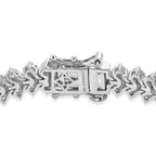 Luxuriant - Lab Grown Diamond (SI/G-H) Bracelet (Size - 7.5) with GB Lock Box in Rhodium Overlay Sterling Silver 7.12 Ct, Silver Wt. 16.00 Gms_8590670_3