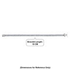 Luxuriant - Lab Grown Diamond (SI/G-H) Bracelet (Size - 7.5) with GB Lock Box in Rhodium Overlay Sterling Silver 7.12 Ct, Silver Wt. 16.00 Gms_8590670_4