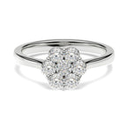 Luxuriant - SGL Certified Lab Grown Diamond (SI/G-H) Pressure Set Ring in Rhodium Overlay Sterling Silver 2.00 Ct._8590671