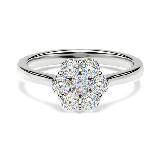 Luxuriant - SGL Certified Lab Grown Diamond (SI/G-H) Pressure Set Ring in Rhodium Overlay Sterling Silver 2.00 Ct._8590671