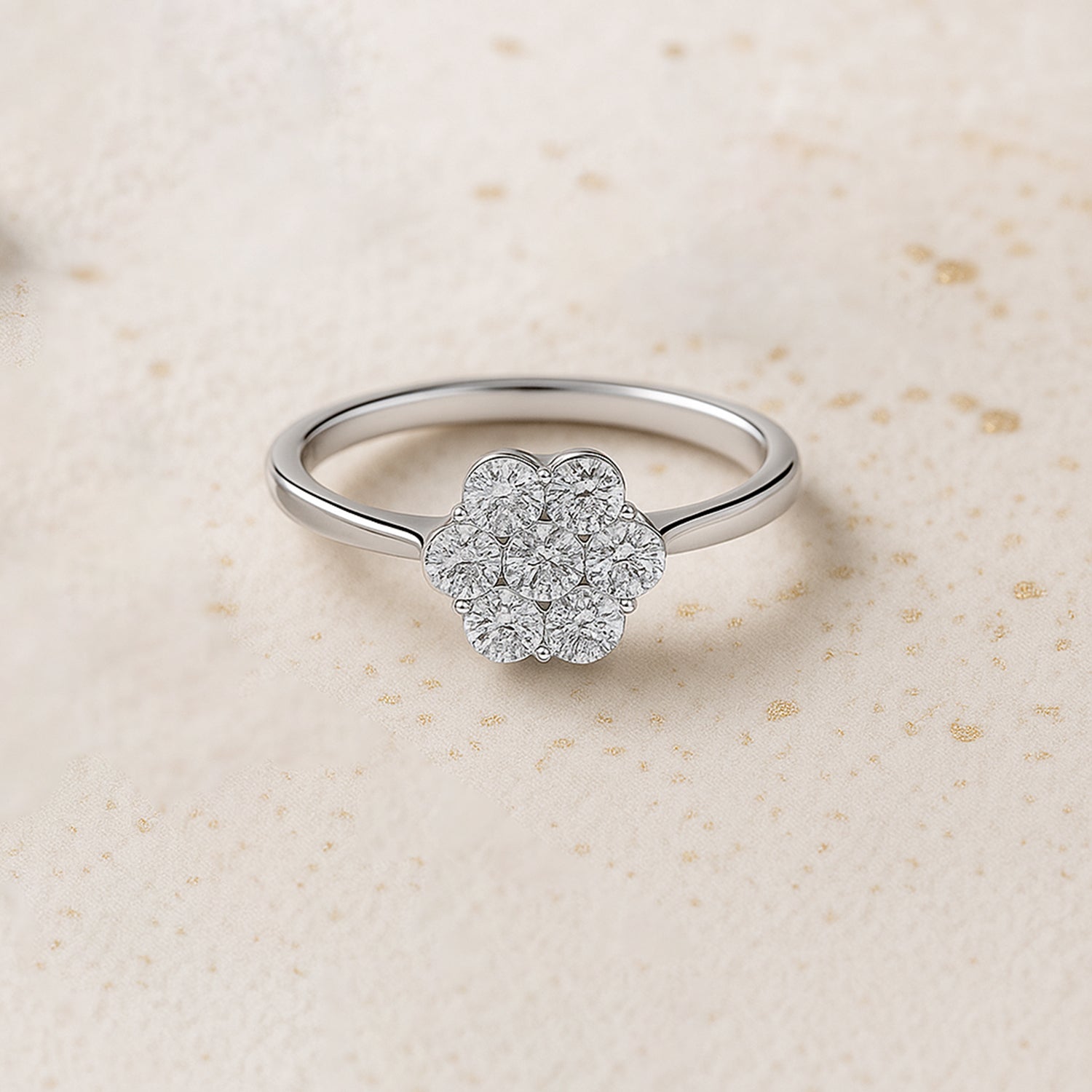 LUXURIANT 2 Ct. Lab Grown Diamond Floral Ring in Rhodium Overlay Sterling Silver SGL Certified (SI-G-H) 8590671 3