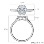 Luxuriant - SGL Certified Lab Grown Diamond (SI/G-H) Pressure Set Ring in Rhodium Overlay Sterling Silver 2.00 Ct._8590671_5