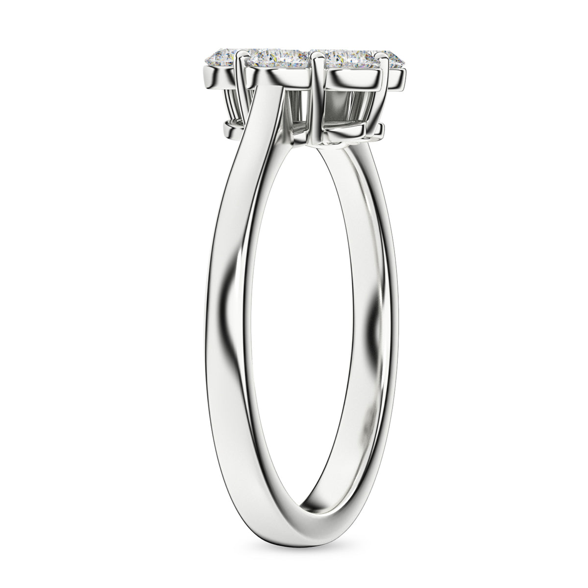 LUXURIANT 2 Ct. Lab Grown Diamond Floral Ring in Rhodium Overlay Sterling Silver SGL Certified (SI-G-H) V32687123 4