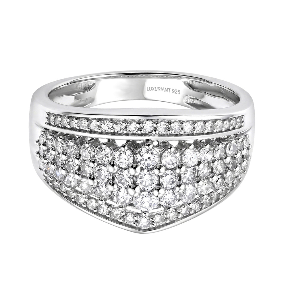 Luxuriant - Lab Grown Diamond (SI/G-H) Ring in Rhodium Overlay Sterling Silver 1.00 Ct._8590750