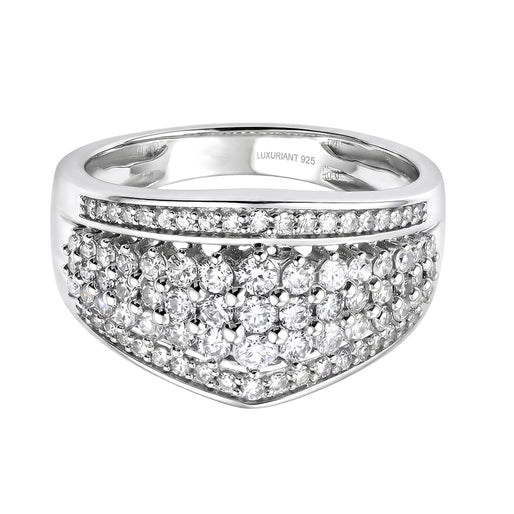 Luxuriant - Lab Grown Diamond (SI/G-H) Ring in Rhodium Overlay Sterling Silver 1.00 Ct._8590750